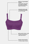 Zelocity True Curv High Impact Quick Dry Sports Bra - Sunset Purple — thumbnail 8